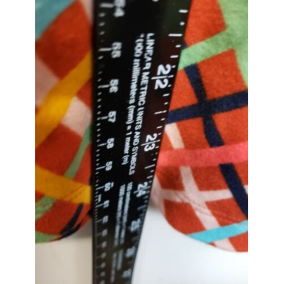 Kim Rogers 3/4 Sleeve multicolored diamond print cotton  pullover - Picture 4 of 6